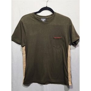 VTG Polo Jeans Co Ralph Lauren Pocket Logo Tshirt Army Green W Piping Large